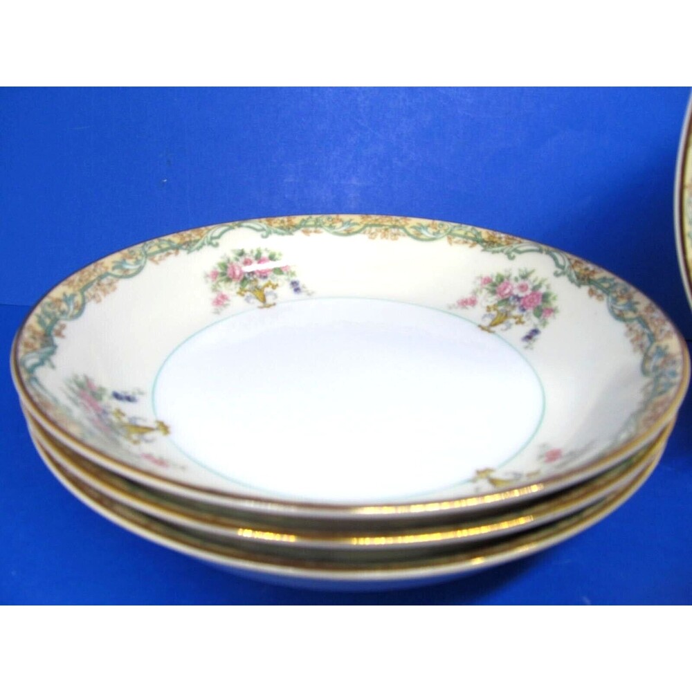 Noritake Morimura "Arvana" Soup Bowls 7 1/4" set of 4